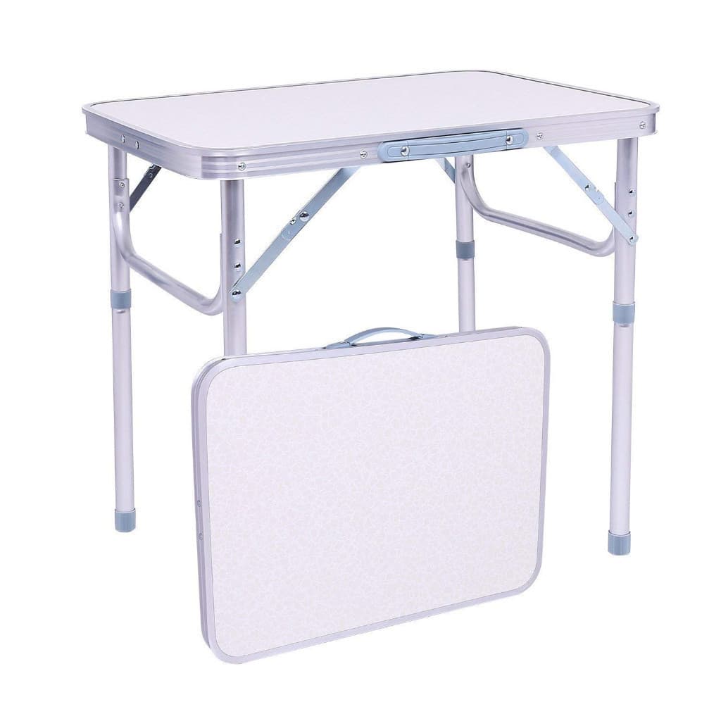 Mesa Camping Dobrável Alumínio 60x45cm Vira Maleta