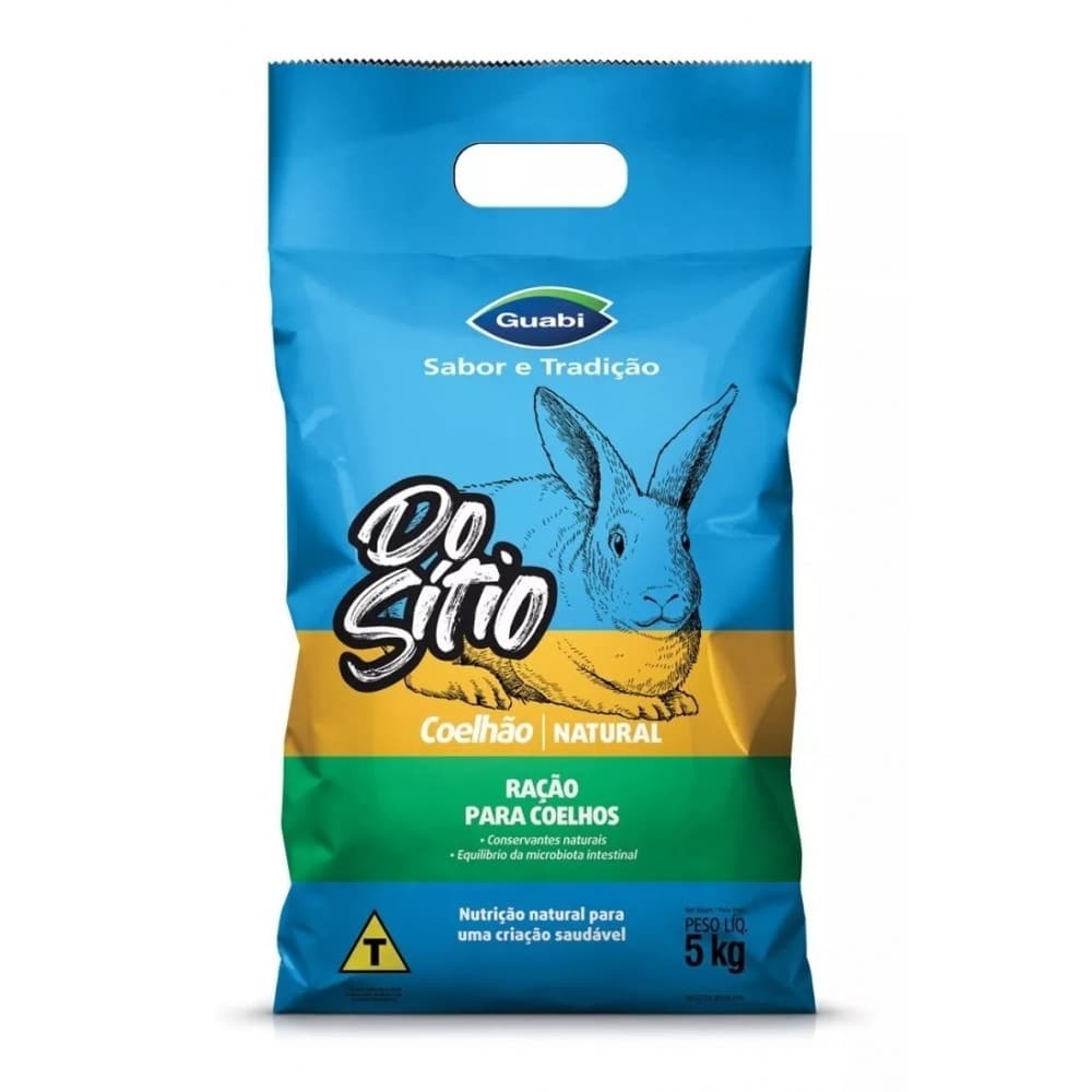 Ração Natural Guabi Coelhos Roedores 5kg Reduz Odor Da Fezes
