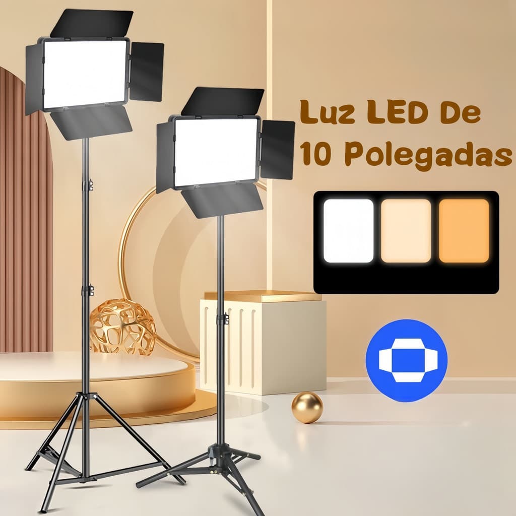 Lluminação Painel Bicolor Estúdio Led Para Fotografia Video Com Tripe 2 Metros  Fotografia e Estúdio RL900