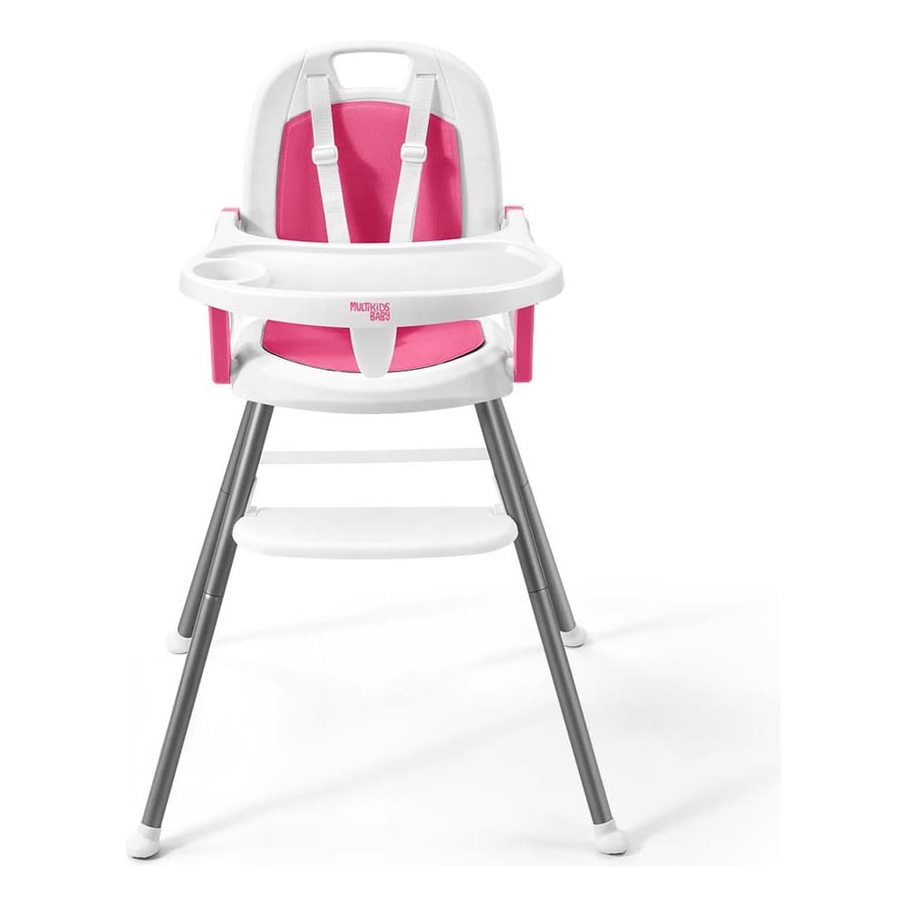 Cadeira De Alimentação 3x1, Cadeira Alta, Portátil Rosa Liso