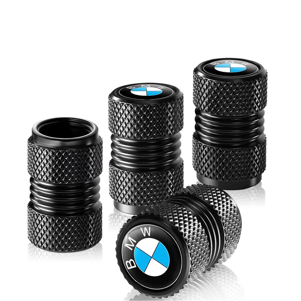 Tampas Da Haste Válvula Do Pneu-4 Peças Pretas De Carro Adequadas Para BMW X1 X2 X3 X4 X5 X6 X7 Series , Tampa De Ar Lig