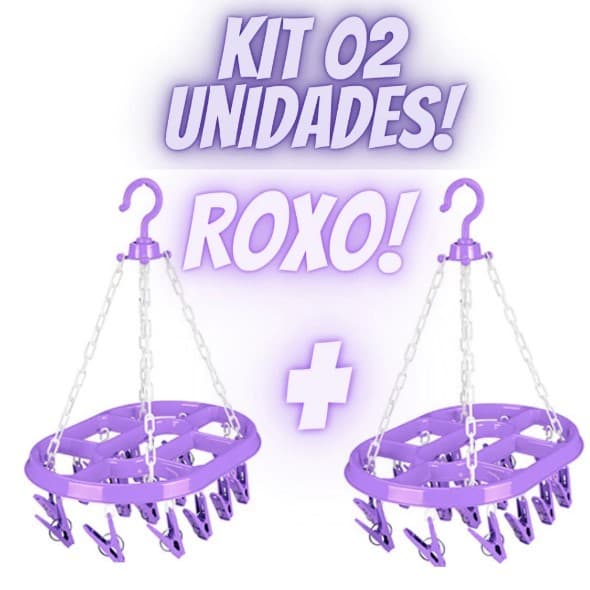 Kit C/02 Varal de Roupa Intima, Calcinha, Meia, Cueca, lindas cores