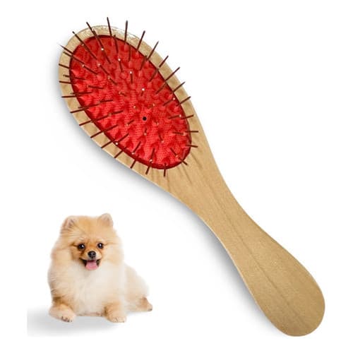 Escova Para Pet Sem Bolinha Pente Madeira Pelo Cachorro