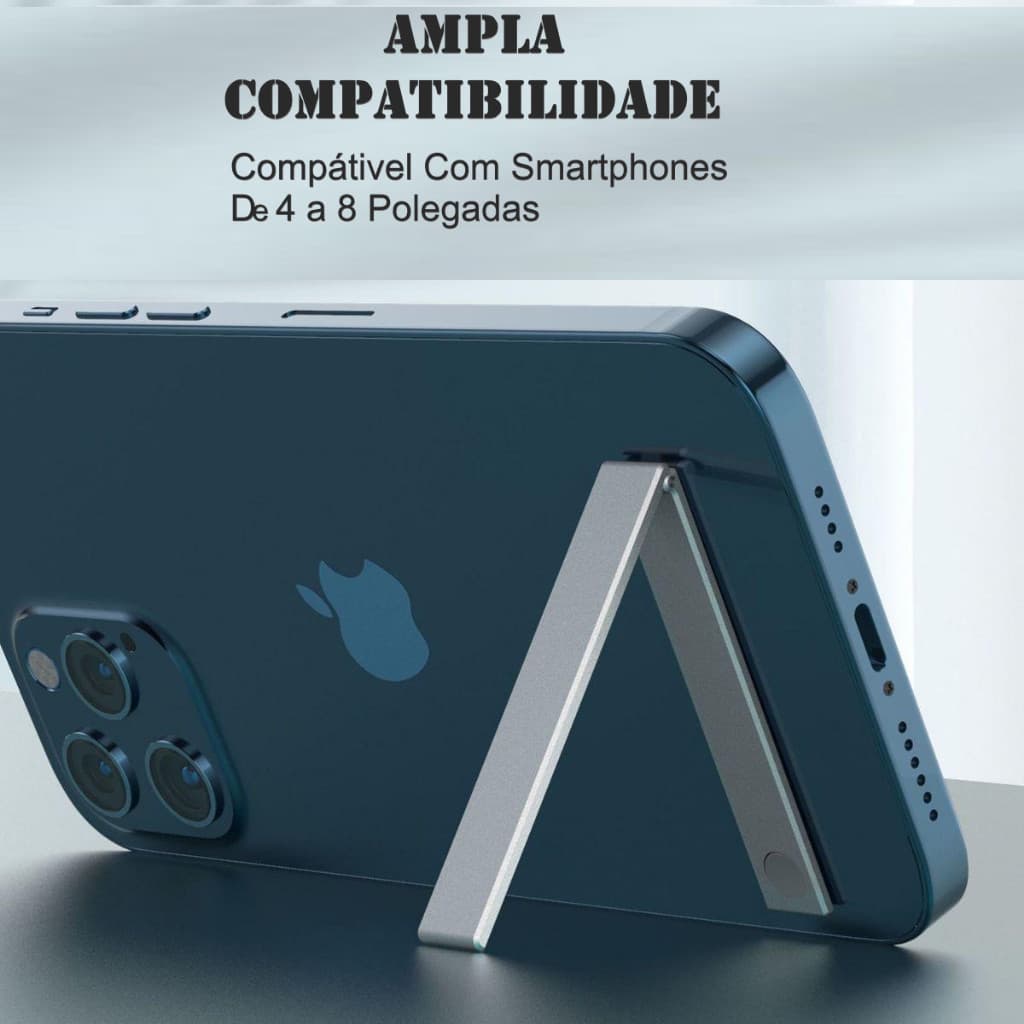 Suporte De Celular Portátil Dobrável Autoadesivo/Universal Ultrafino Ajustável/Tamanho Mini Universal De Alumínio.