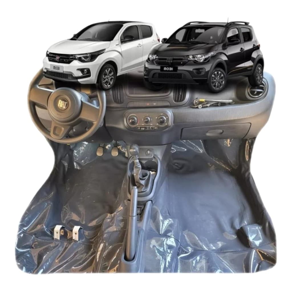 Tapete Carpete Assoalho Vinil GRAFITE Fiat Mobi ATE 2024