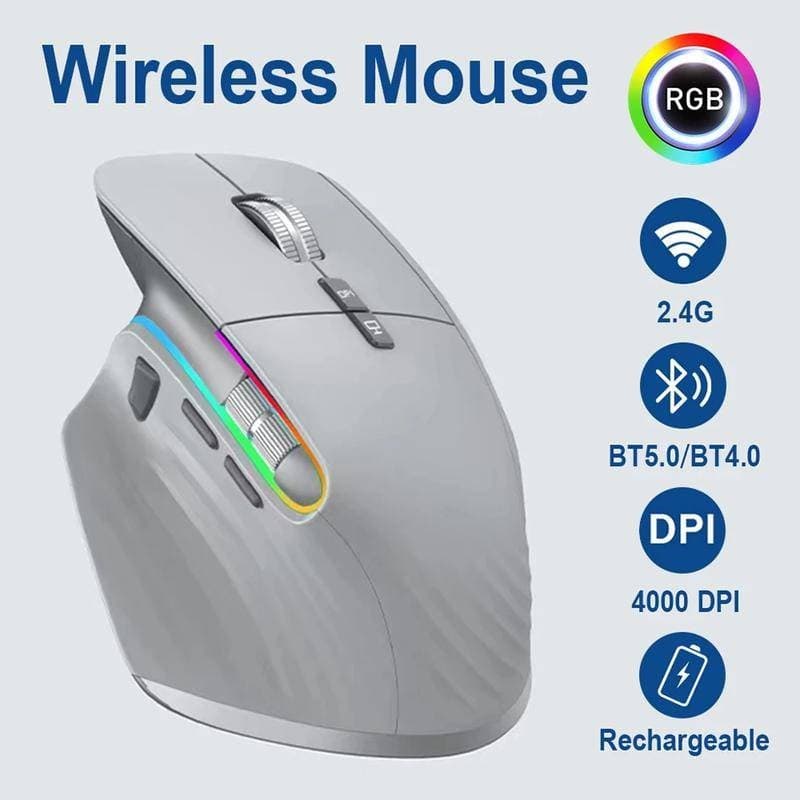 Ratos Para Mão Pequena | Mouse Ergonômico Bluetooth 5.0 16000 Dpi-Sem Fio Recarregável Macbook