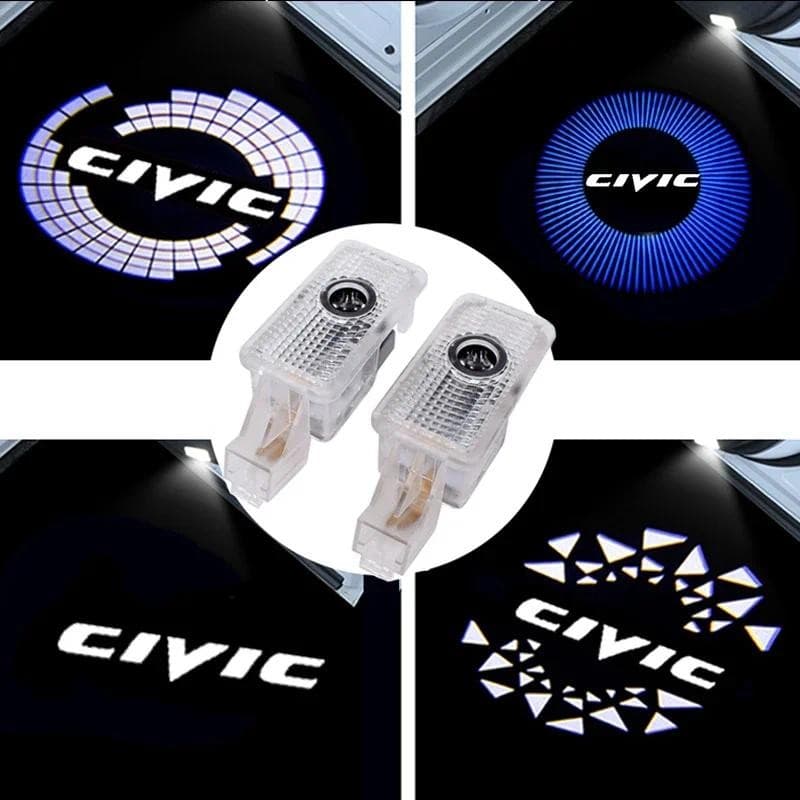 2 Pçs Carro LED Porta Luzes De Boas-Vindas Estilo Para Honda Civic Logotipo Híbrido 2009-2011 Projetor Cortesia Fantasma