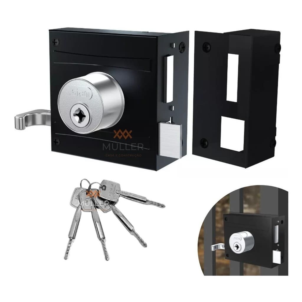 FECHADURA PORTÃO SOBREPOR STAM 4 CHAVES TETRA 1701-100