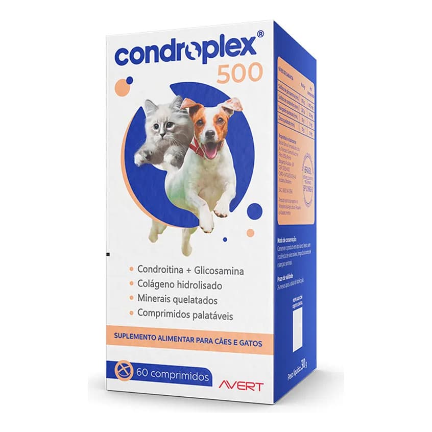Condroplex 500 Caes Avert 60 Comprimidos