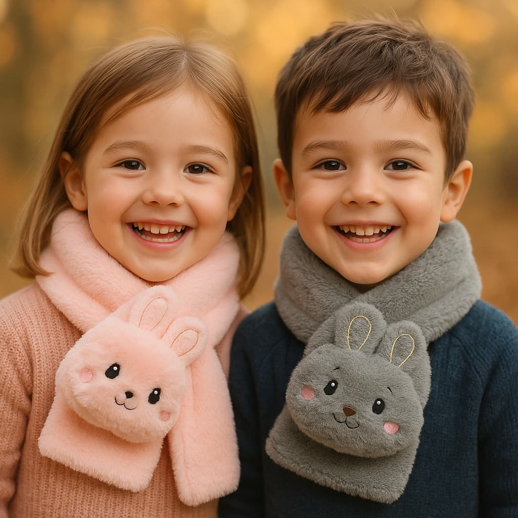 Cachecol Infantil pelucia de Bichinhos para Inverno