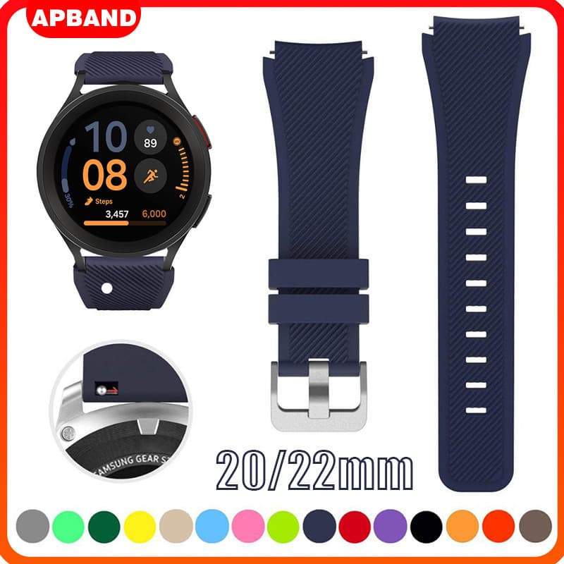 Pulseira De Silicone 20mm/22mm Para Relógios Smartwatch Samsung Galaxy Watch/Huawei GT/Amazfit/Garmin/Xiaomi/Redmi/Aolon