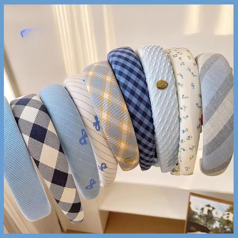 Moda Estilo Azul Clássico Hairbands Acessório De Cabelo