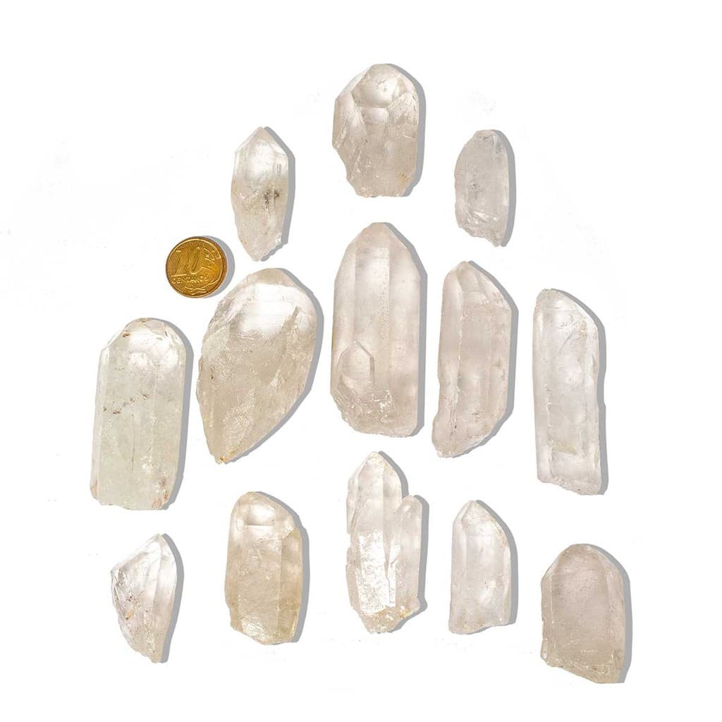 500g Pontas Cristal Natural Comum Pedra Direto de Garimpo