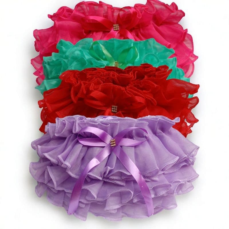 kit 4 Calcinhas de Bebê Menina Infantil Bunda Rica Tapa fraldas Com laços e kit com 2 unidades