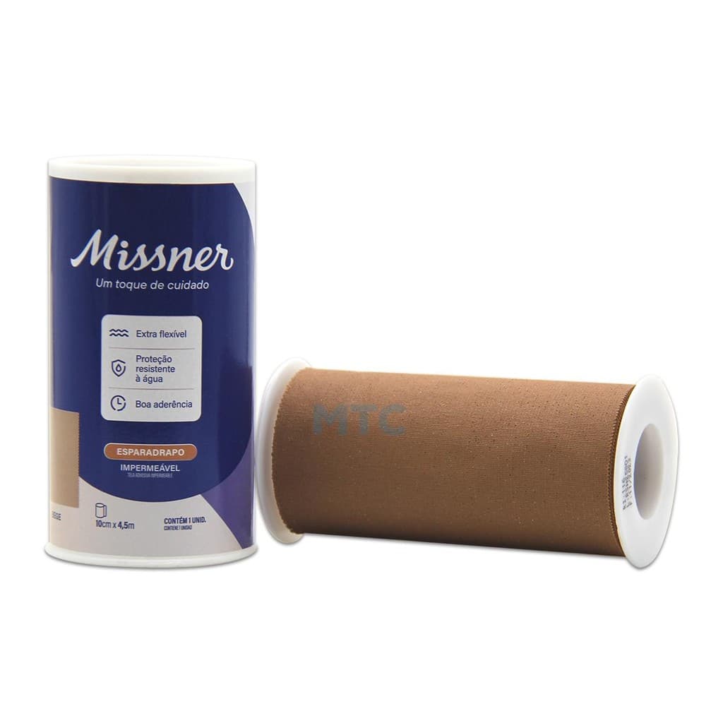 Esparadrapo Impermeável Bege - 10cm x 4,5m -- Missner