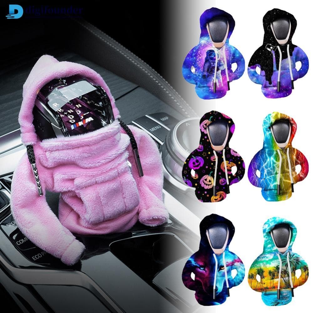 DIGIFOUNDER Capa Para Alavanca De Câmbio De Carro , Decoração Criativa Com Capuz Proteger Contra O Suor Da Mão , Roupas