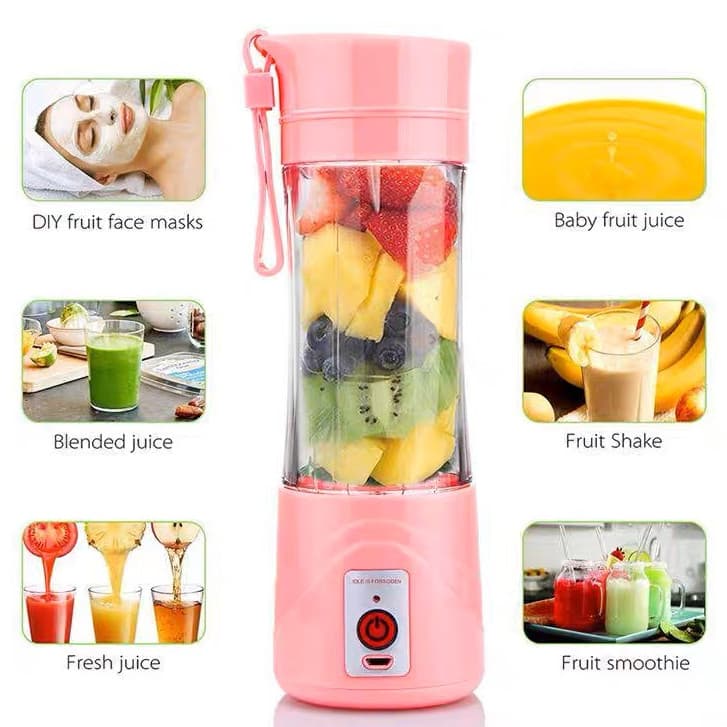 Mini Liquidificador Portátil Recarregável 6 Lâminas Micro Usb