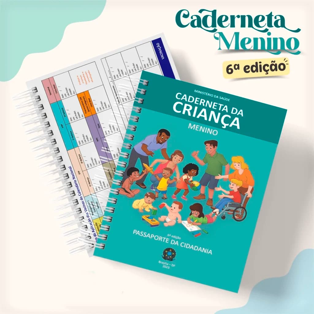 Caderneta de vacinação - Capa dura + wire-o -  Última Edição