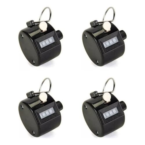 KIT 4 CONTADOR MANUAL 4 DIGITOS FLUXO DE PESSOAS CANTO DE PASSAROS