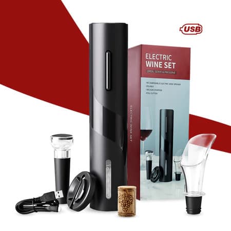 Abridor Saca Rolhas a Recarregável COM  USB  Garrafa De Vinho Automático
