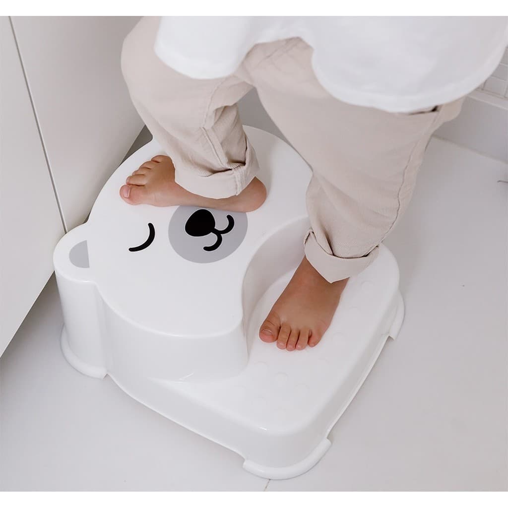 Degrau Duplo Infantil Antiderrapante Banquinho Urso Escadinha Buba