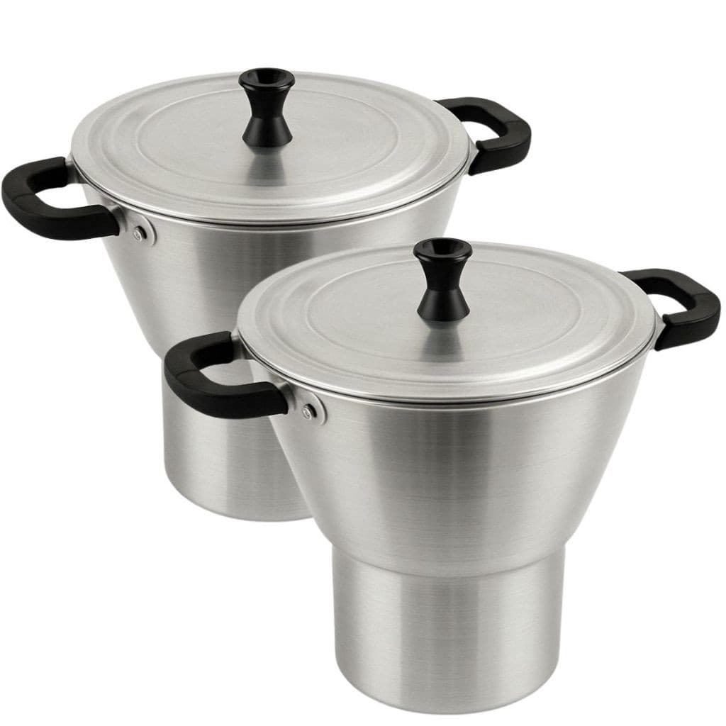 Kit Coscuzeira Alumínio Antiaderente Cuscuz Panela Cozinha 16cm Prática e Econômica