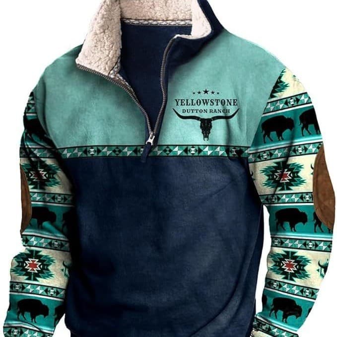 2025 Moletom Transfronteiriço Europeu e Americano com Meio Zíper para Homens, Estilo Primavera e Outono, Impressão Digit