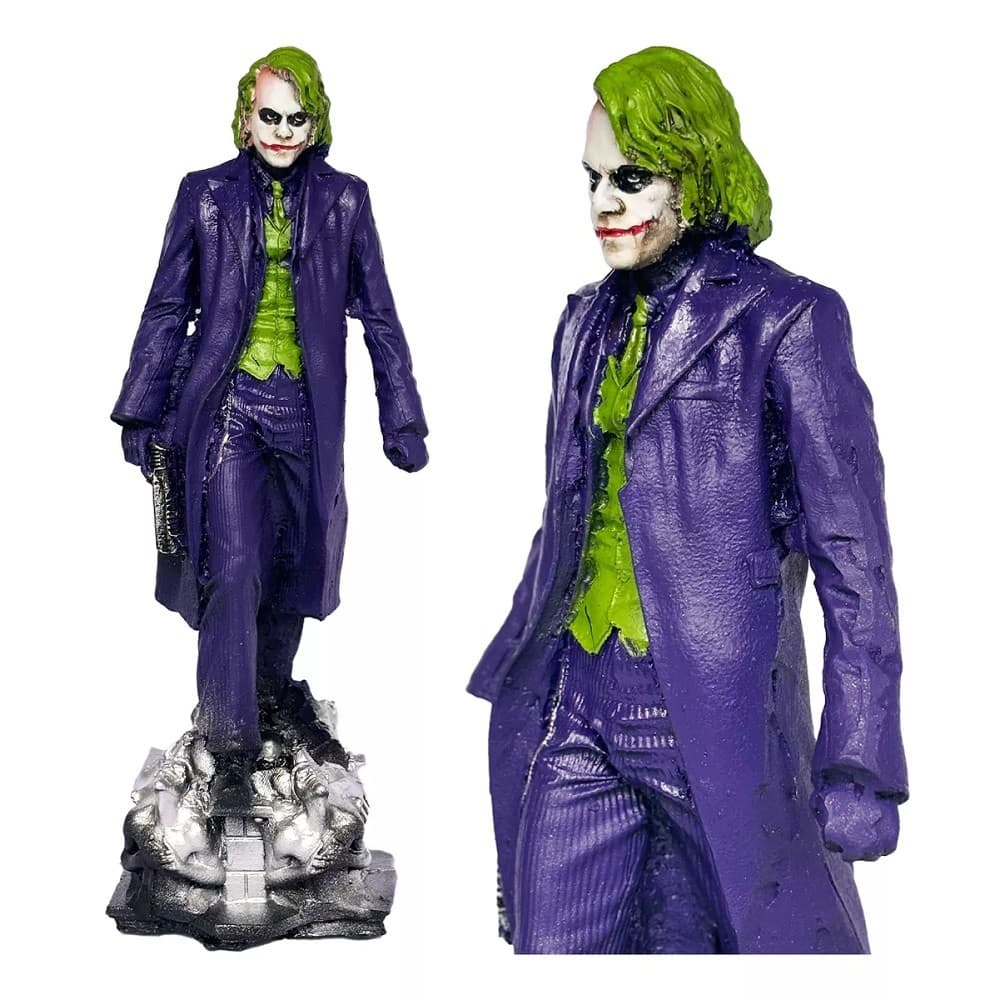 Boneco Colecionável Estátua Action Figure Coringa Prédio DC Batman Resina