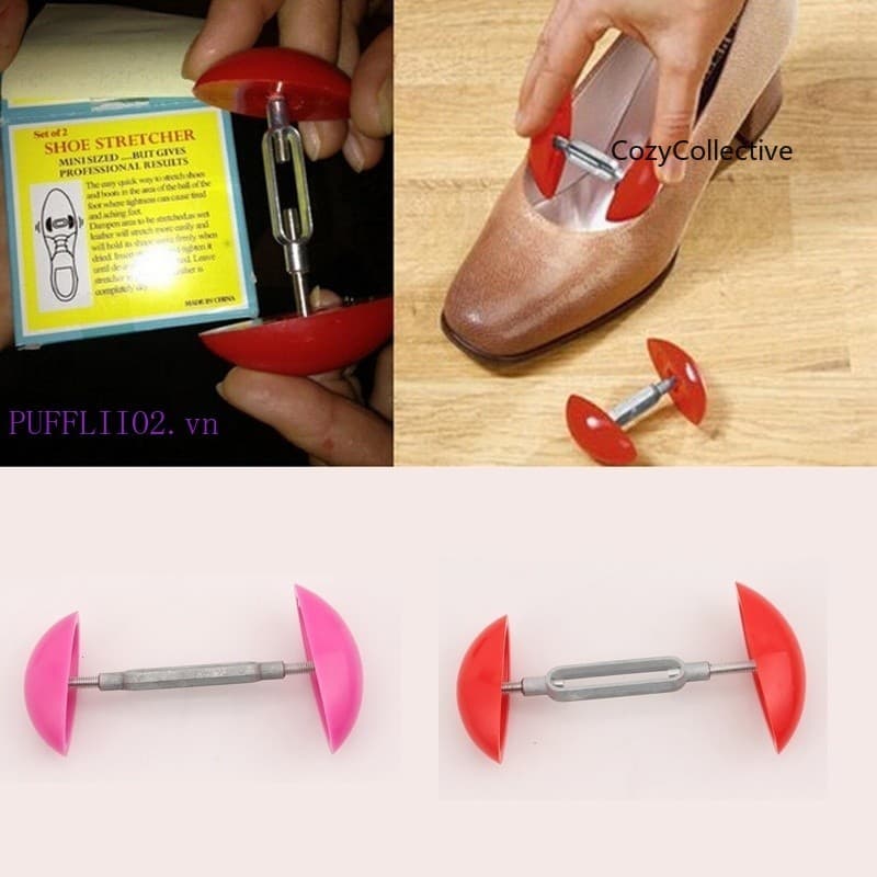 1 Par De Extensor Ajustável De Largura De Plástico Masculino Feminino Mini Sapato Bota Cinta Maca Shaper 7-12cm Sapatos 