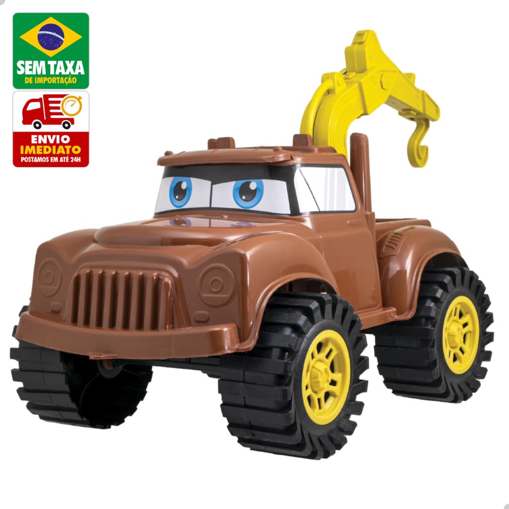 Carrinho de Brinquedo Grande Guincho Articulado Super Truck Kendy Mate Carros BQ7110s