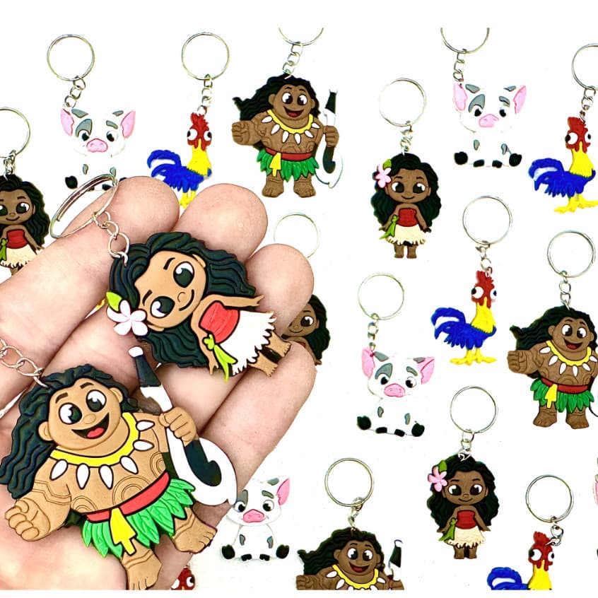 Moana Maui Heihei 10un Chaveiro Lembrancinha Tema Festa Promoção