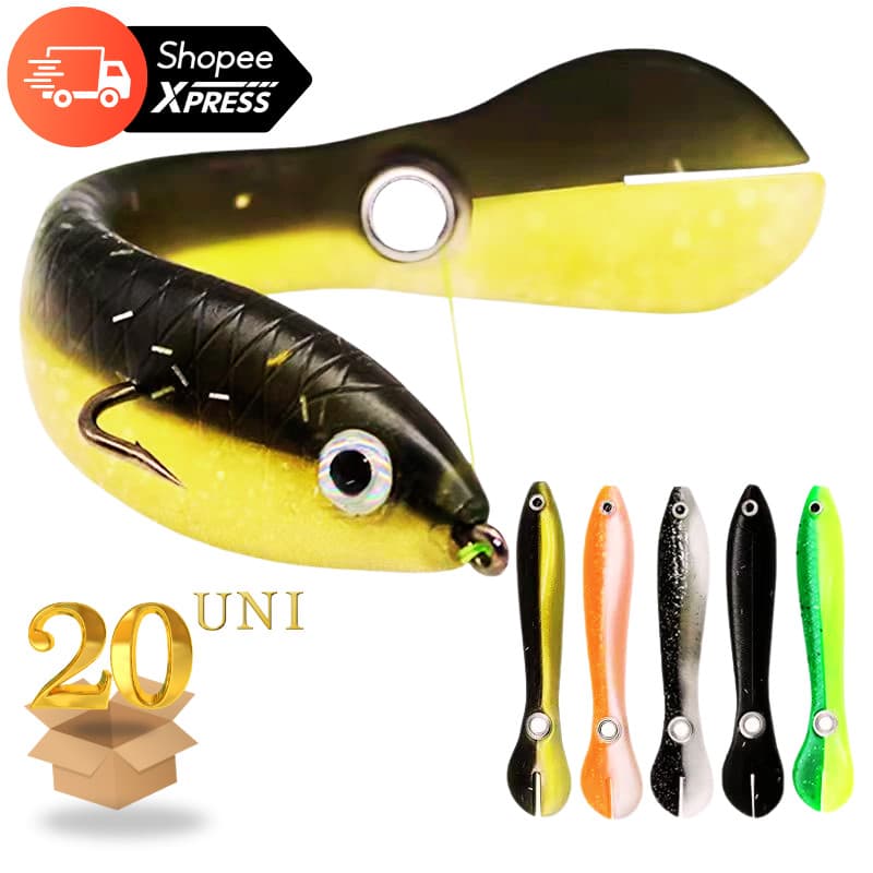 Kit Iscas Soft Shad 10cm 6g Silicone Nado Natural Peixes Tucunaré Traíra Dourado