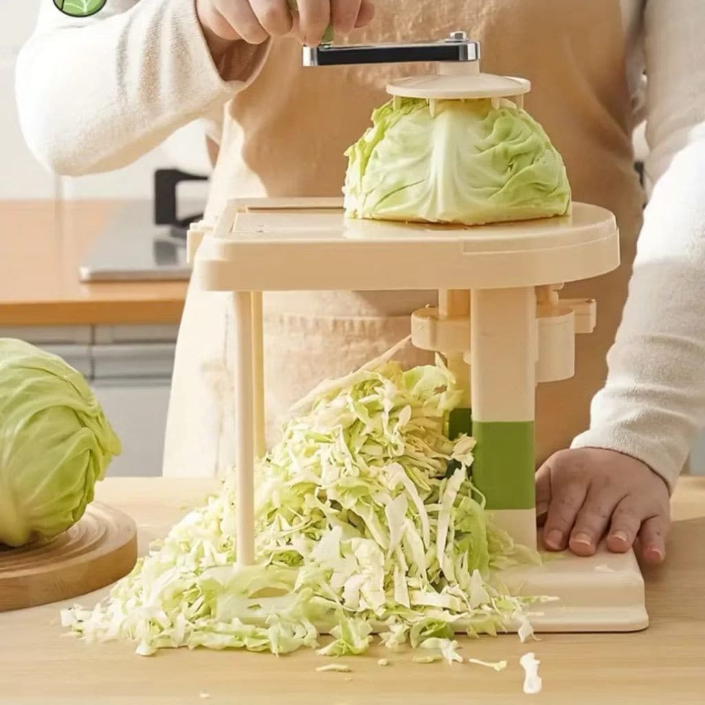 Mini Fatiador Cortador de Repolho Legumes Folhas Com Duas Lâminas Manual