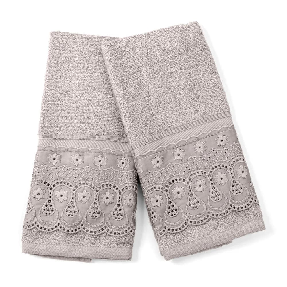 Kit Toalha de Lavabo Buettner Cristal Renascença 100% Algodão Egípcio