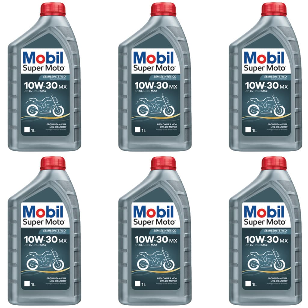 6L Óleo Motor Mobil Super Moto 10W30 4T MX Semissintetico