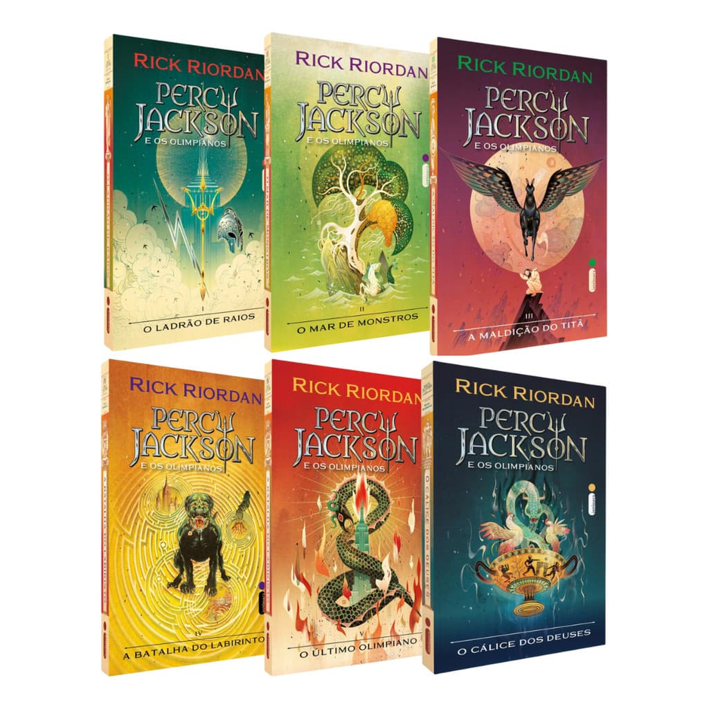 Percy Jackson E Os Olimpianos - Vol 1 Ao 6 - Rick Riordan  - 6 Livros Físicos