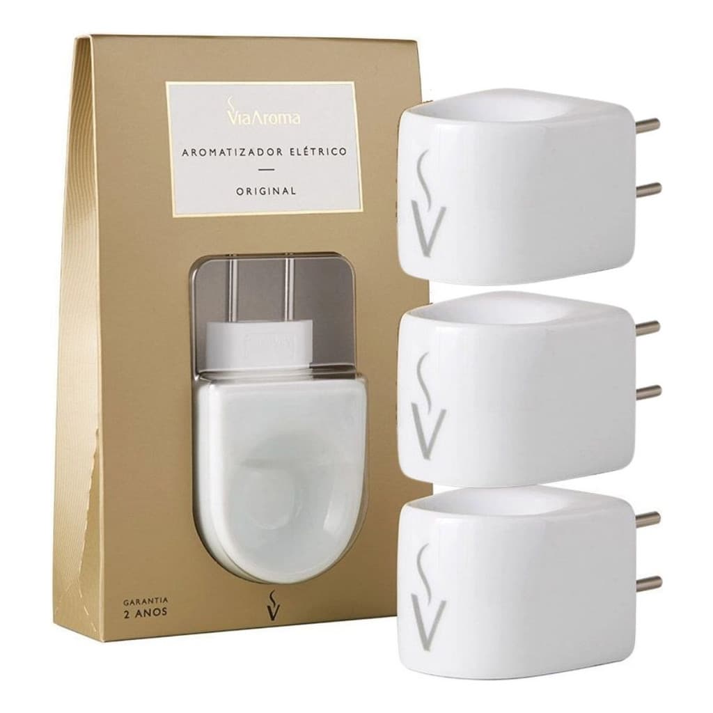 Kit 3 Aromatizadores Elétrico de Porcelana 10ML Via Aroma