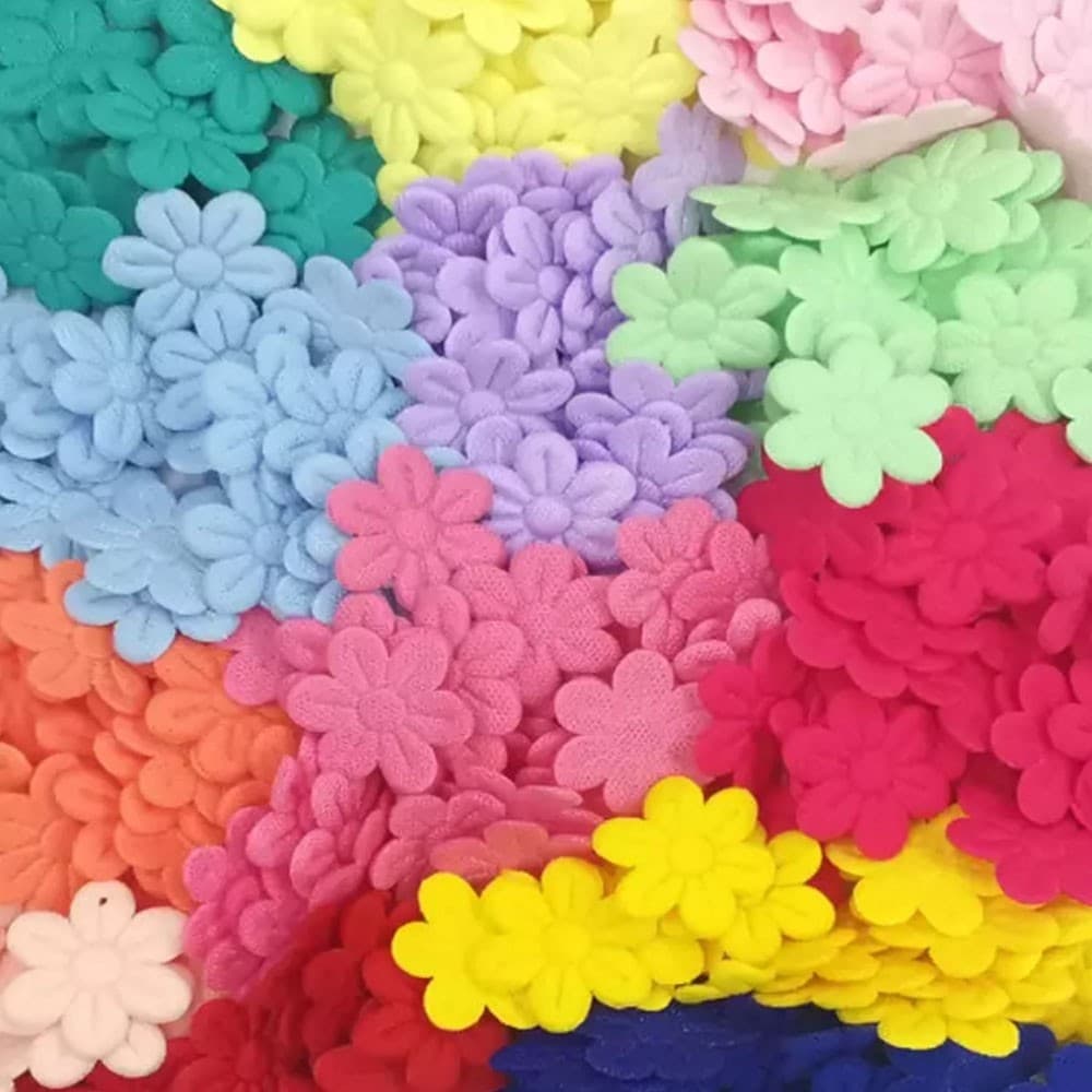Aplique Flor Ultra 18mm – 1000 Unidades para Laços, Presilhas e Artesanato