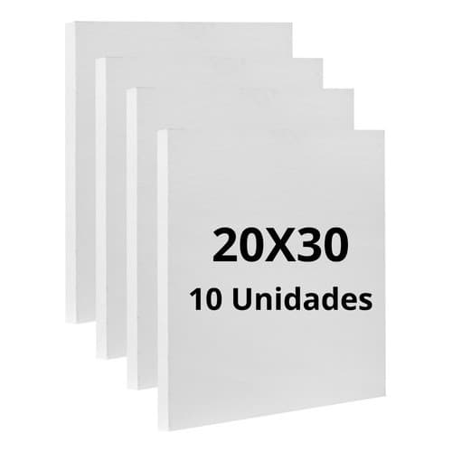Kit com 10 Telas Para Pintura 20x30 P/ Tinta Acrílica Ou A Óleo