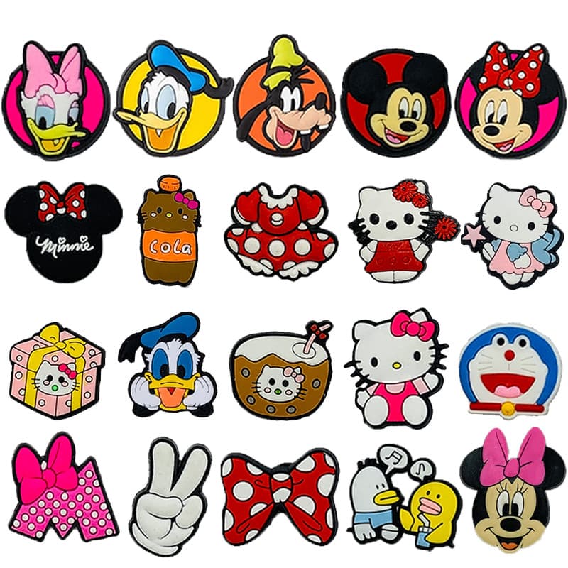 Para Pins Coloridos Crianças Desenhos Animados DIY Sapatos Charme Botão