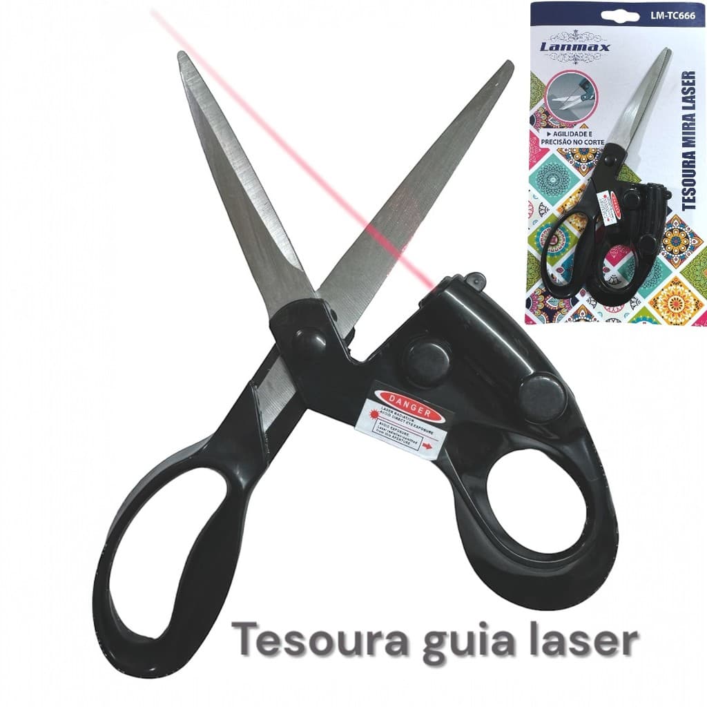 Tesoura guia Laser Para Cortes Mais Precisos