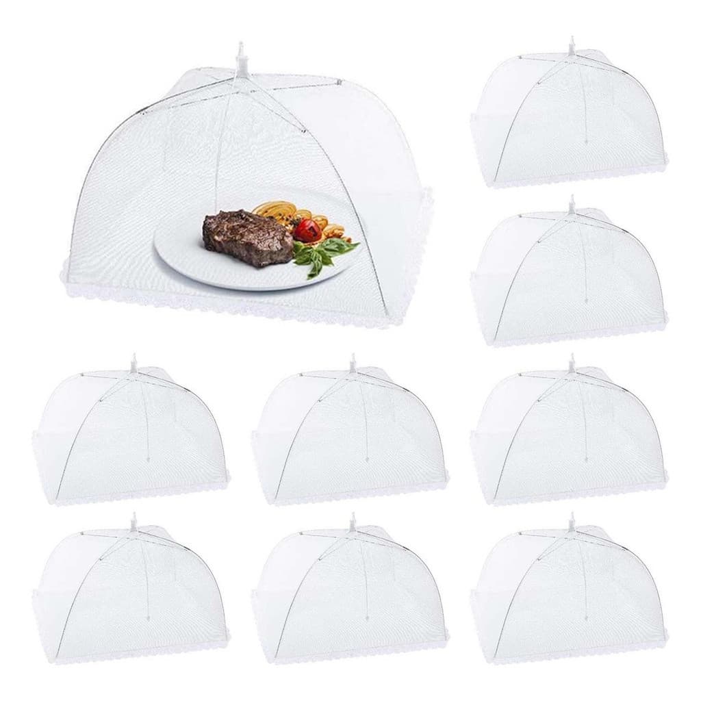 Kit De 8 Telas De Rede Mosquiteira De Tule Protetor Para Alimentos Grandes De 43 Cm