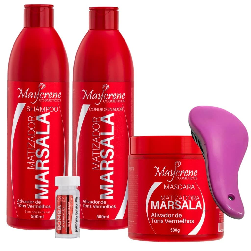 Matizador Vermelhos com Ampola Vitamina de Cabelo Recuperação dos fios