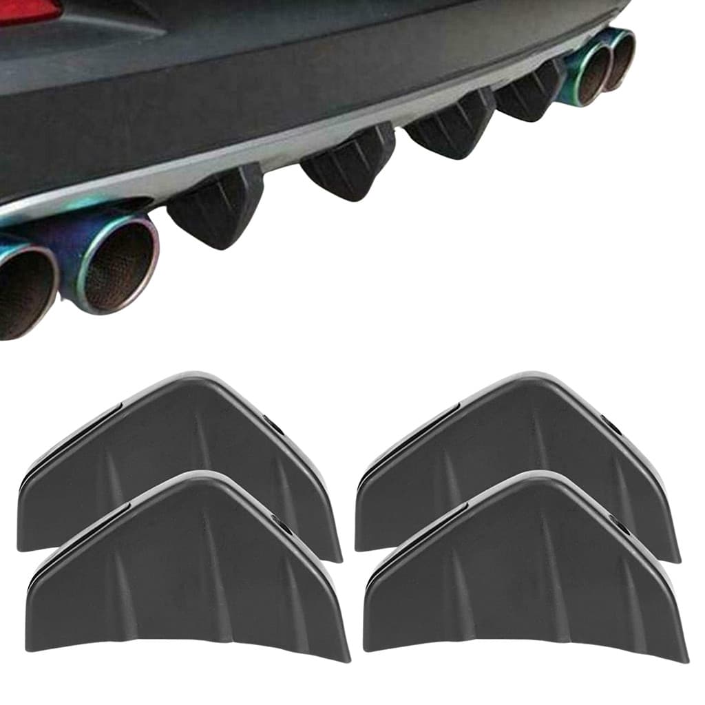 Difusor Para-Choque Traseiro Black Piano Universal Saia Golf