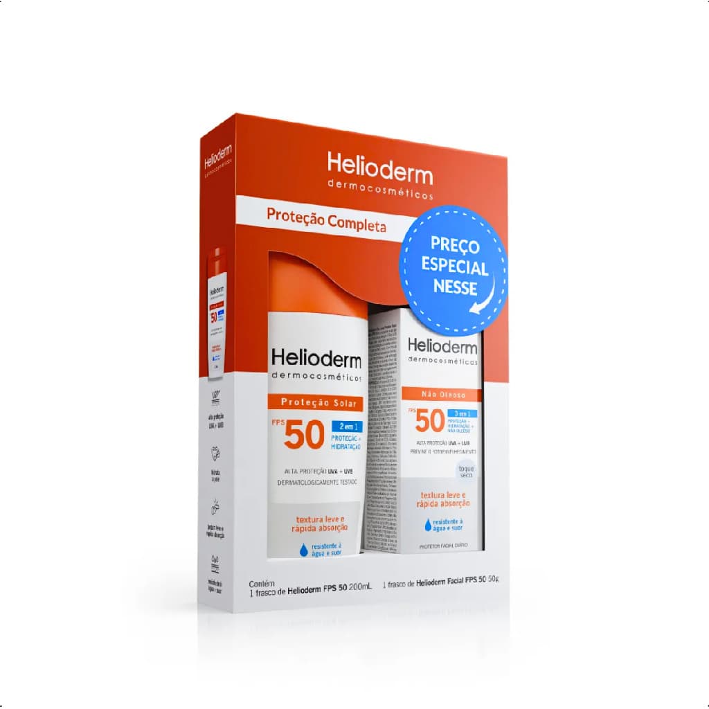 Protetor Solar FPS50 Facial  50g + Protetor Corporal 200ml