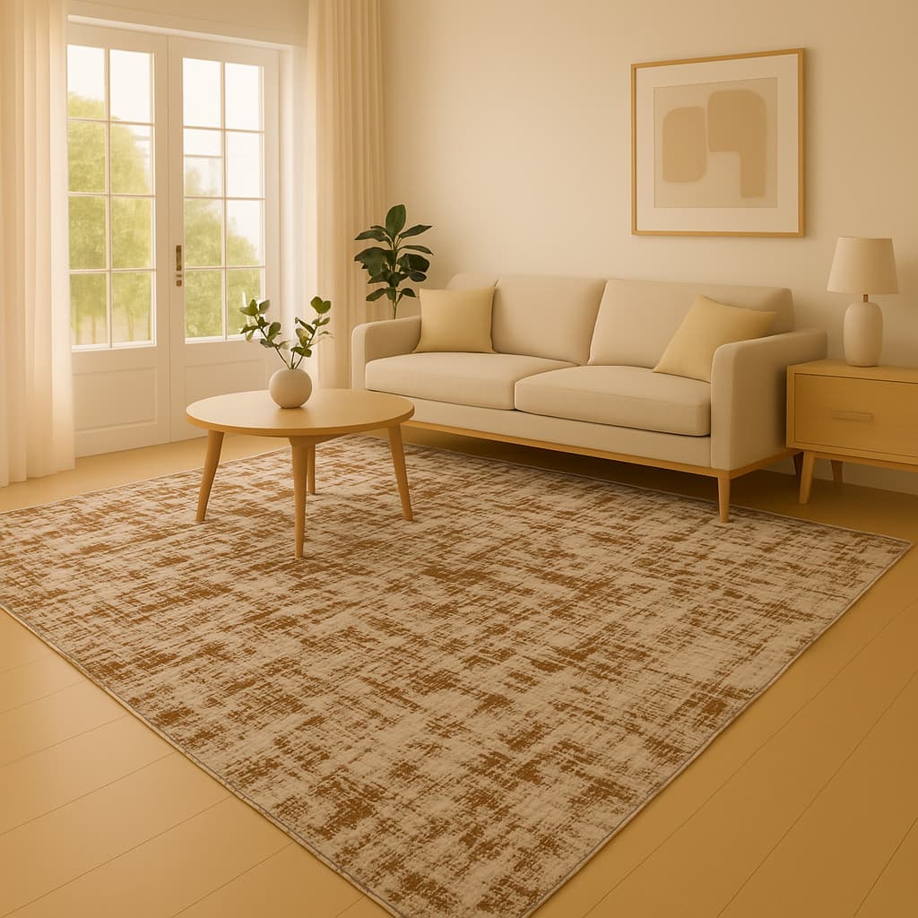 Tapete de Quarto Grande - Tapete Geométrico Bege 2,00x2,50m, Estilo Boho