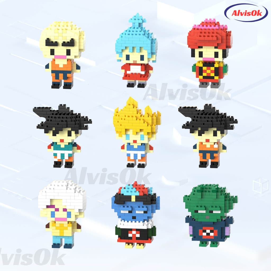 Mini Blocos de Montar Dragon Ball Goku Brinquedo Anime para Decoração