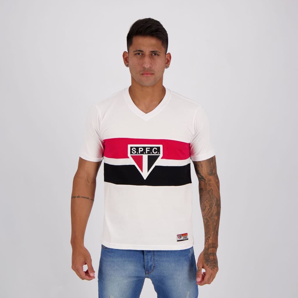 Camisa São Paulo Retrô 1980 Paulistão Branca