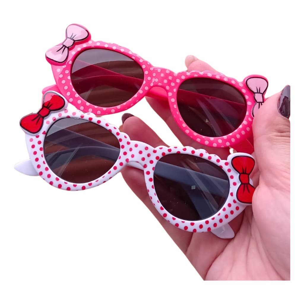 Óculos De Sol Bebe Infantil Menina Retro Laço Proteção Uv