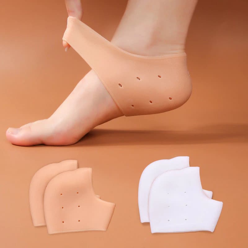 KIT 6 Peças Almofadas de Silicone Para Calcanhar - Hidratante Antirrachadura e Esporão de Calcâneo (3 Pares) - WL